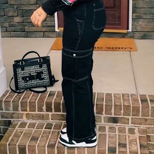 Black & White Cargo Jeans bought from DTLR